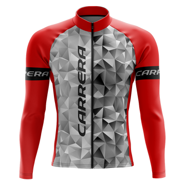 Jersey Ciclismo Manga Larga – Rojo Gris